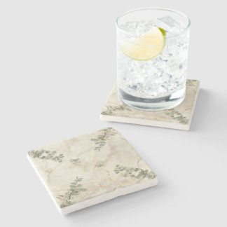 Elegant Botanical Stone Home Decor Coaster