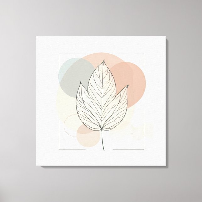 Elegant Botanical Stretched Canvas Print (Front)