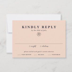 Elegant Botanical Succulent Plant Boho Wedding  RSVP Card