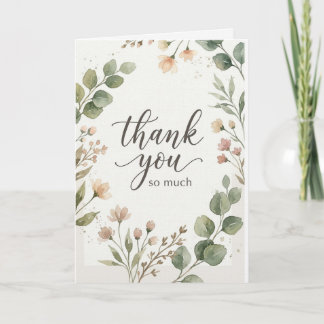 Elegant Botanical Thank You Card