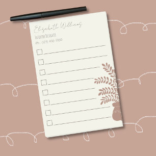 Elegant Botanical To-Do List Post-It Notes 