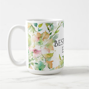 Elegant botanical watercolor wildflowers Best mom Coffee Mug