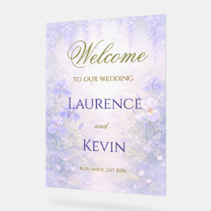 Elegant Botanical Wedding  Acrylic Sign