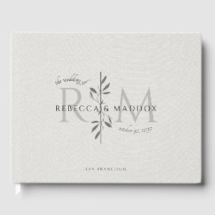 Elegant Botanical Wedding Guest Book