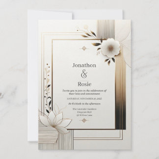 Elegant Botanical Wedding Invitation