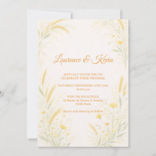 Elegant Botanical Wedding Invitation