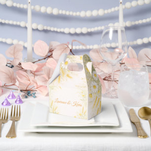 Elegant Botanical Wedding Invitation Favor Box