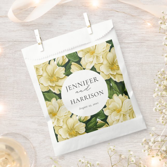 Elegant, botanical wedding invitation  favour bag (Clipped)