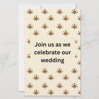 Elegant Botanical Wedding Invitation Floral Patter