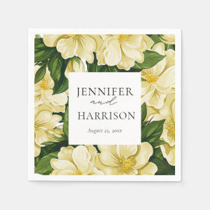 Elegant, botanical wedding invitation  napkin