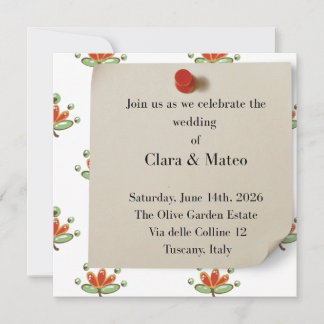 Elegant Botanical Wedding Invitation Neutral Flora
