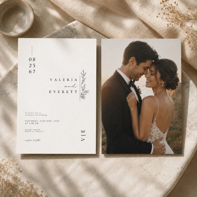 Elegant Botanical Wedding Invitation Set. (Creator Uploaded)
