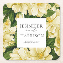 Elegant, botanical wedding invitation