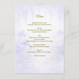 Elegant Botanical Wedding Menu