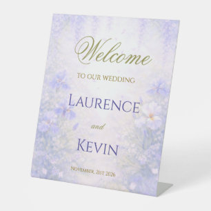 Elegant Botanical Wedding  Pedestal Sign