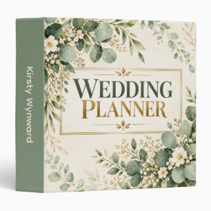 Elegant Botanical Wedding Planner Binder