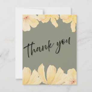 Elegant Botanical Wedding Thank You Card
