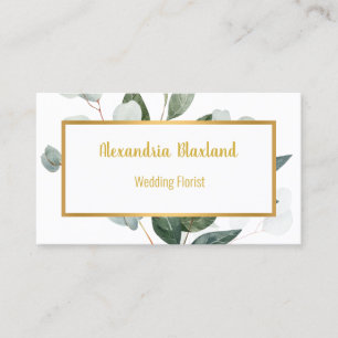 ELEGANT BOTANICAL WHITE BUSINESS CARD