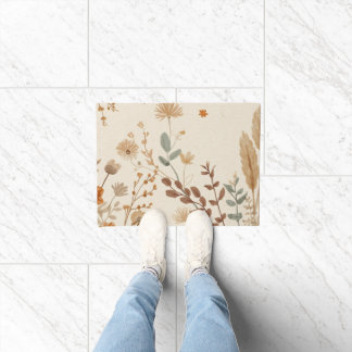 Elegant Botanical Wildflower Area Rug