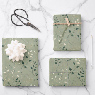 Elegant Botanical Wrap Decoupage  Wrapping Paper Sheet