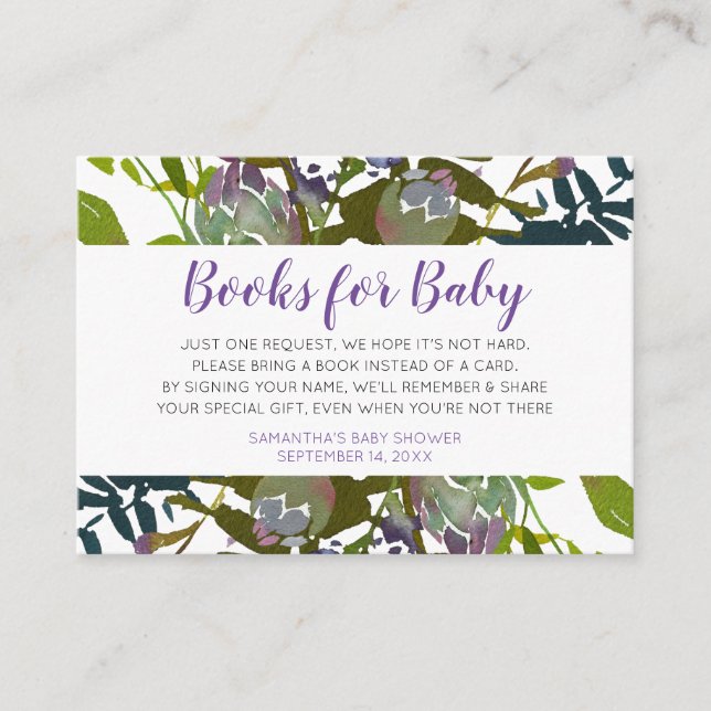 Élégant Botanique Apportez un Baby shower de carte (Devant)