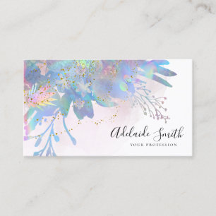 élégant bouquet d'aquarelle carte de visite