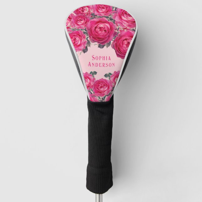 Elegant Bouquet of Roses Personalized  Golf Head Cover (Front)