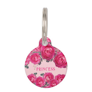 Elegant Bouquet of Roses Personalized Pet Tag