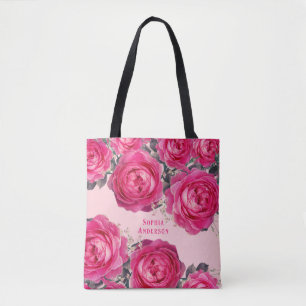 Elegant Bouquet of Roses Personalized Tote Bag