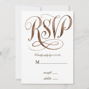 Elégant Bouquet vert et gris Mariage Cartes RSVP