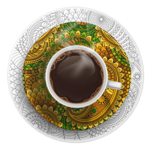 Élégant bouton de tiroir de la coupe de café - SRF