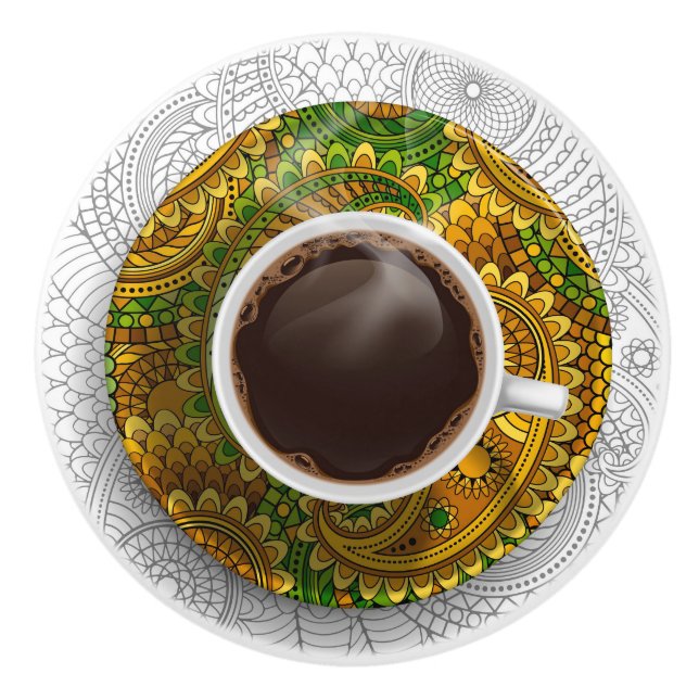 Élégant bouton de tiroir de la coupe de café - SRF (Devant)