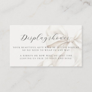Elegant Bow Baby Shower Display Shower Enclosure Card