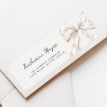 Elegant Bow Bridal Shower Return Address Label<br><div class="desc">"She's tying the knot" theme bridal shower return address label for our matching invitation.</div>