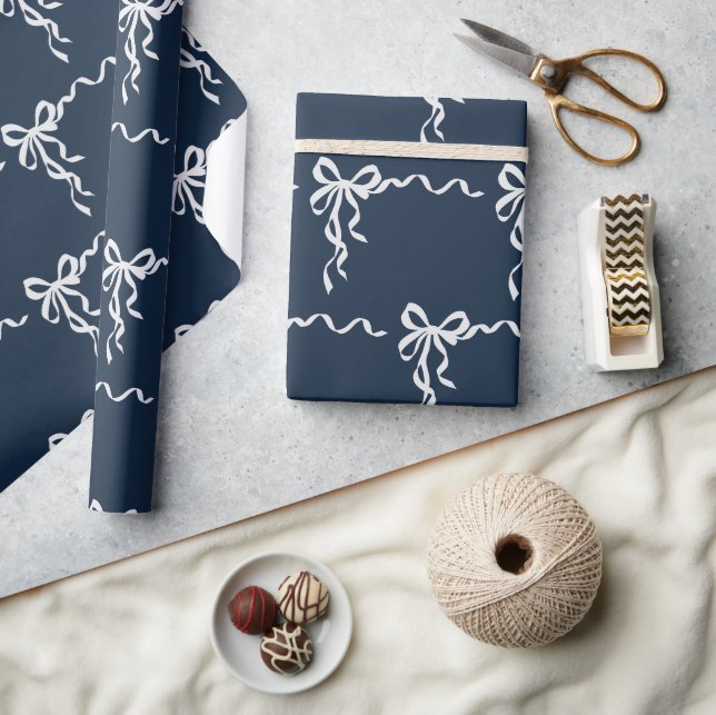 Elegant Bow Pattern Wrapping Paper (Crafts)