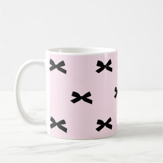 Elegant Bow-Patterned Ceramic Mug