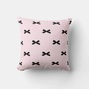 Elegant Bow-Patterned Decorative Throw Pillows