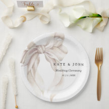 Elegant Bow Wedding Classic Minimalist Modern