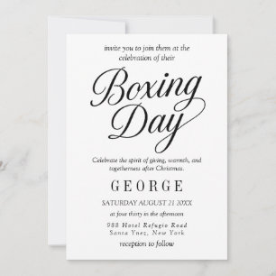 Elegant Boxing Day Invitation