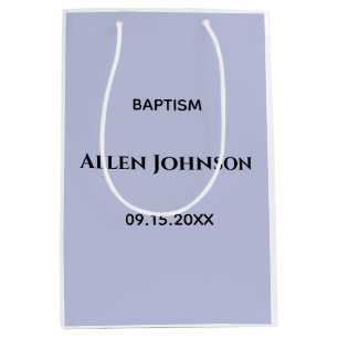 Elegant boy baptism  medium gift bag