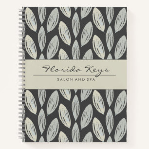 Elegant Braided Leaves Pattern Notebook