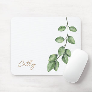 Elegant Branch Feminine Name Mouse Pad