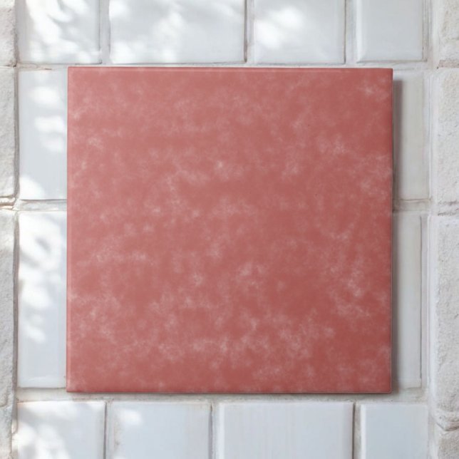 Elegant Brick Red Watercolor Marble Monochrome  Tile (Creator Uploaded)