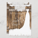 Elegant Bridal Brunch in Rustic Wood and Lace Invitation<br><div class="desc">Bridal Brunch in Rustic Wood and Lace Invitations. Featured in a vintage barnwood and beautiful white lace print. ✔Note: Not all template areas need changed. 📌If you need further customization, please click the "Click to Customize further" or "Customize or Edit Design"button and use our design tool to resize, rotate, change...</div>