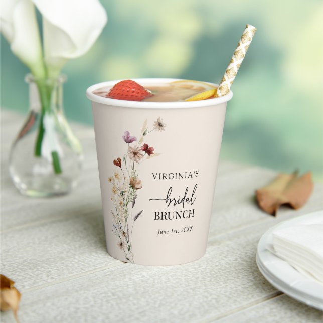 Elegant Bridal Brunch Paper Cup (Insitu)