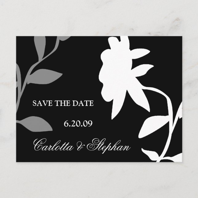 ELEGANT BRIDAL SAVE THE DATE ANNOUNCEMENT POSTCARD (Front)