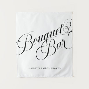 Elegant Bridal Shower Bouquet Bar Sign Tapestry