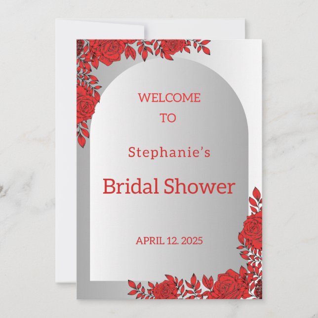 Elegant Bridal Shower Card (Front)