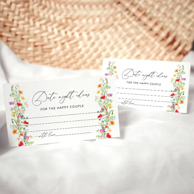 Elegant bridal shower date night ideas card (Creator Uploaded)