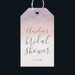 Elegant Bridal Shower Faux Ombré Glitter Pink   Gift Tags<br><div class="desc">Gift Tags for Bridal Shower with Faux Sparkles</div>